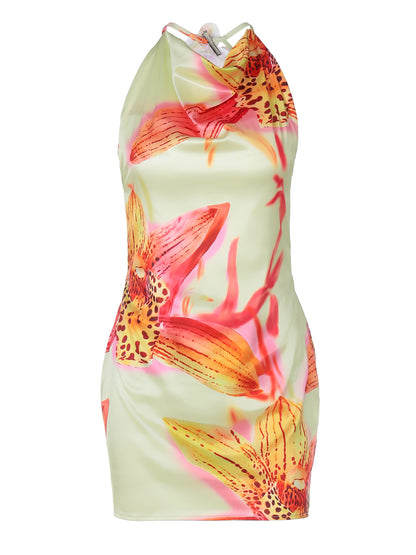 Tropical Flame Mini Dress